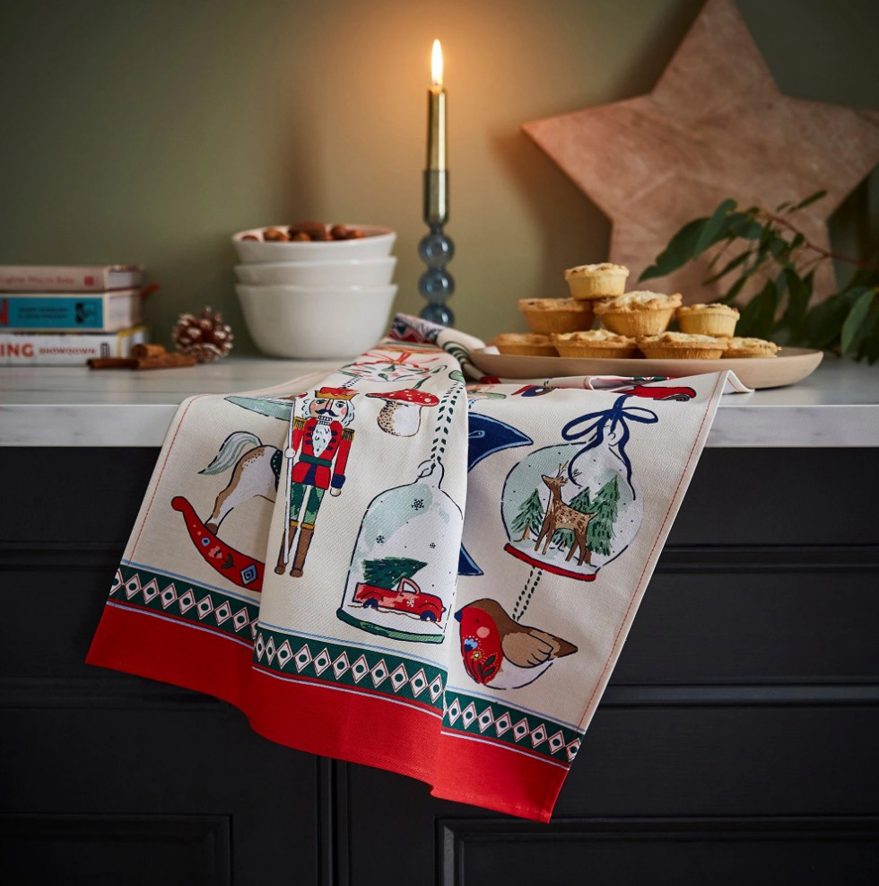Ulster Weavers Cotton Tea Towel - Christmas Ornaments
