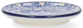 Bunzlau Teabag Dish Ø 10 cm - White Hearts -Limited Edition-