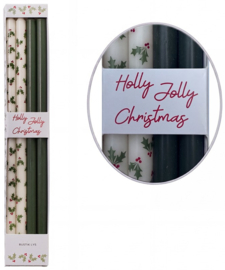 Rustik Lys - Potloodkaarsjes Holly Jolly - Ø 1,2 cm x 30 cm - Mistletoe - 4 st.
