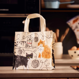 Ulster Weavers Small Biodegradable PVC Shopper Bag - Feline Friends