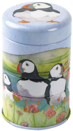Emma Ball Mini Stacking Tin - Sea Thrift Puffin