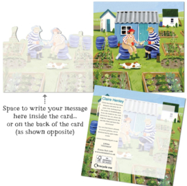 Emma Ball Die Cut Card - Mr & Mrs Fish - Allotment