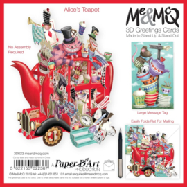 Me&McQ - 3D Wenskaart - Alice's Teapot