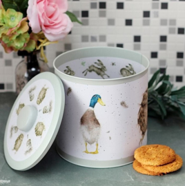 Wrendale Designs Country Animal Biscuit Barrel -green-