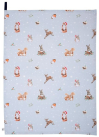 Wrendale Designs 'Winter Woodland' Woodland Animal Tea Towel