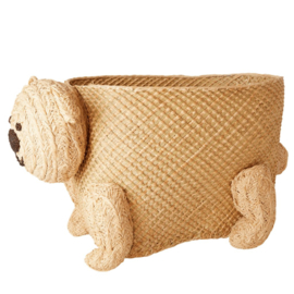 Rice Bear Raffia Basket - Natural