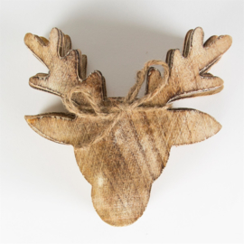 Sass & Belle Coasters -set of 6- Wooden Stag Head