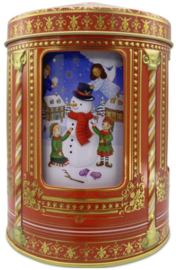 Kerstcarrousel Muziekdoos & Bewaarblik - Engeltjes in de Sneeuw