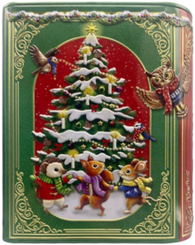 Kerstblik in Boekvorm - Bosdieren - Groen