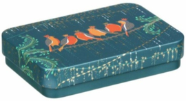 Sara Miller - Christmas Robins - Small Rectangular Tin