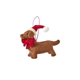 Rice Dog Christmas Ornament