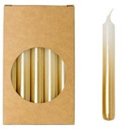Rustik Lys - Potloodkaarsjes - Ø 1,2 cm x 10 cm - Goud - 20 st.