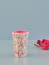 Rice Tall Melamine Cup - Floral Field Print