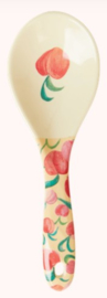 Rice Melamine Salad Spoon Peach Print - 'Choose Happy'