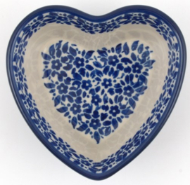 Bunzlau Baking Dish Heart 160 ml Indigo