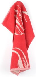 Bunzlau Kitchen Towel Tulips Red