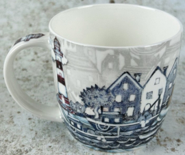 Emma Ball Mug with Gift Box - Fishing Village -mok met rond oor-