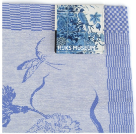 Bunzlau Tea Towel Delfs Blue Bird Royal Blue