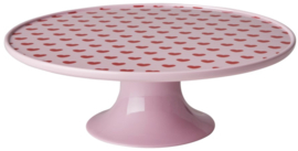 Rice Melamine Cake Stand with Sweet Hearts Print