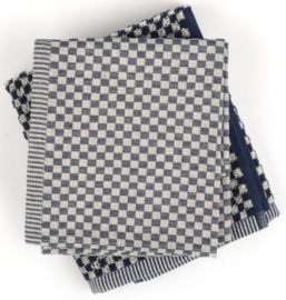 Bunzlau Kitchen Towel Small Check Dark Blue