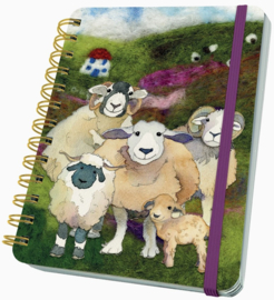 Emma Ball Medium WIRO Notebook with Pockets - Felted Sheep
