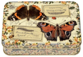 Meander Blikje Vintage Butterflies - Nostalgia