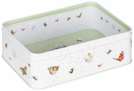 Wrendale Designs Rectangular Tin 'The Country Set' Bee & Butterfly -green--