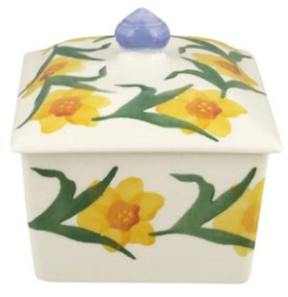 Emma Bridgewater Windblown Daffodils - Small Butter Dish