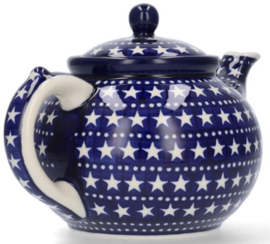 Bunzlau Teapot 1300 ml Blue Stars