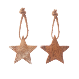 Sass & Belle Sweet Little Wooden Heart Hanging Decoration - ster komt per stuk