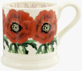 Emma Bridgewater Flowers - Red Anemone 1/2 Pint Mug