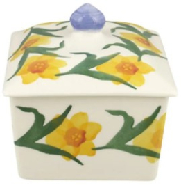 Emma Bridgewater Windblown Daffodils - Small Butter Dish