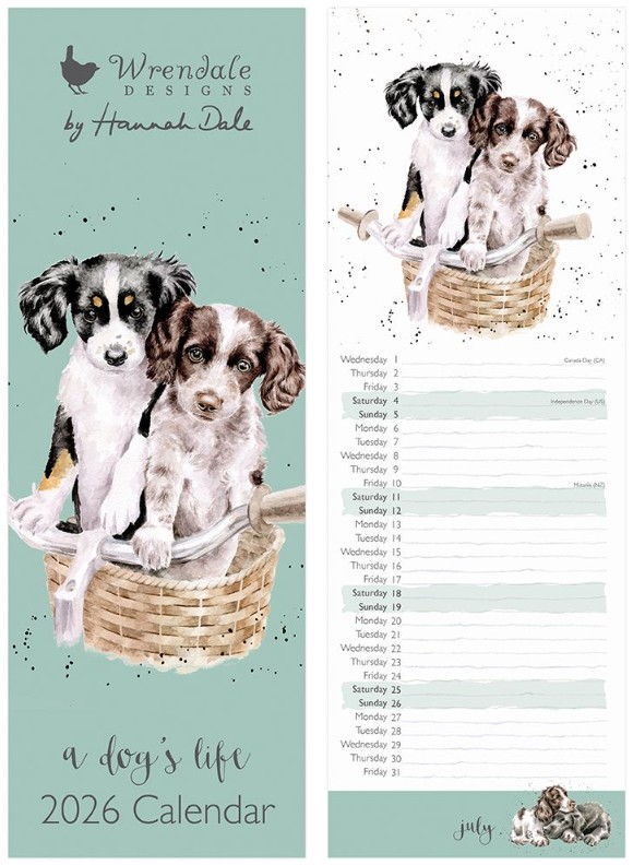 Wrendale Designs 'A Dog's Life' Slim Calendar 2026