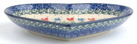 Bunzlau Heart Shape Dish Tulip Royal -Limited Edition-