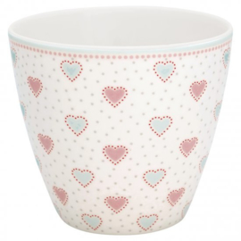 GreenGate Latte Cup Penny white -stoneware-