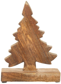 Sass & Belle Natural Wood Standing Tree Decoration - 21,5 cm hoog