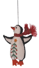 Meander Pinguïn met sjaal -vilt-