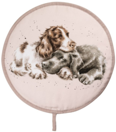 Wrendale Designs 'Growing Old Together' Spaniel & Labrador Hob Cover