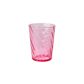 Rice Acrylic Tumbler in Twisted Swirl Design - 340 ml - Pink