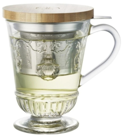 La Rochère Theeglas 270 ml - Versailles met Theefilter & Uitlekbakje/Deksel