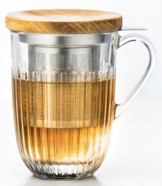 La Rochère Theeglas 400 ml - Ouessant met Theefilter & Uitlekbakje/Deksel -Honingbij-