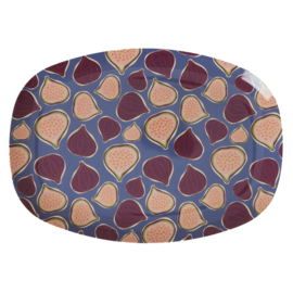 Rice Melamine Rectangular Plate - Figs in Love Print