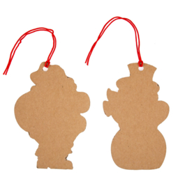 Sass & Belle Gift Tags Retro Santa Snowman -Set of 10-