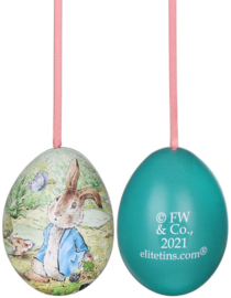 Meander Mini Ei Blikje Peter Rabbit -met ophanglint-