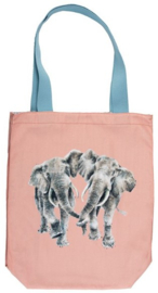 Wrendale Designs 'Age is Irrelephant' Canvas Bag - Elephant