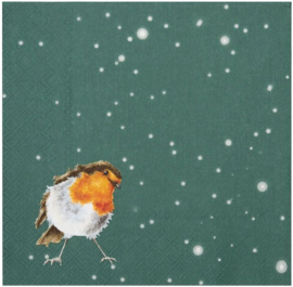 Wrendale Designs Cocktail Napkins 'Rockin' Robins' Robin