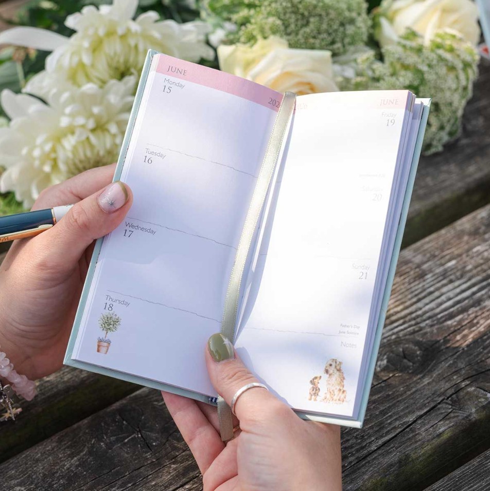 Wrendale Designs Slim Diary 2026- stevige flexibele kaft