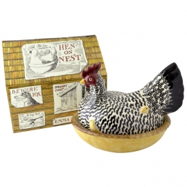 Emma Bridgewater Black Toast Silver Hen on Nest Boxed