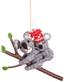 Sass & Belle Koala with Baby Felt Decoration