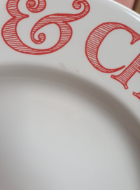 Emma Bridgewater Red & Blue Toast - Fish & Chips - 10 1/2 Inch Plate *b-keuze*